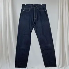 イッカ 濃紺デニムパンツ M ゆったり 綿100% カジュアルコーデ