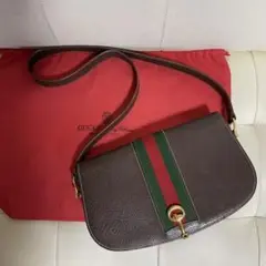 美品 GUCCI オールド グッチ シェリーライン ショルダー バッグ レザー