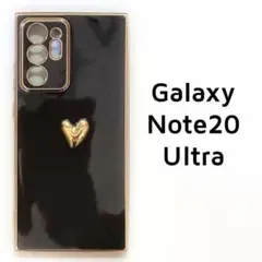Galaxy Note20Ultra カバー ブラック ハート 黒