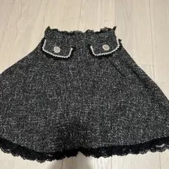 ロジータ　ツイードスカート　ブラック　ミニ丈　Fサイズ