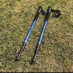 新品✨トレッキングポール 軽量アルミ製 ブルー 2本セット【283】x30②