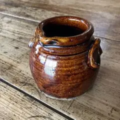 古越前 お歯黒壺 蹲 室町 桃山 小壺 茶花 花入 茶席 骨董 古美術 越前焼 お歯黒壷 桃山～江戸初期 | 古美術ささき