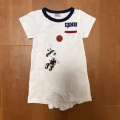 ベビー服 カバーオール 0歳 70㎝ バスケ バスケットボール 夏 半袖 保育園