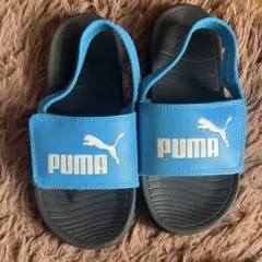 PUMA 青 サンダル スライド