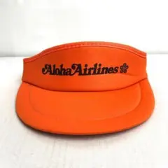 【アメリカ買付品】キャップ　サンバイザー　Aloha Airlines　オレンジ