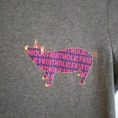 【Mitsunobu Co.】FRUITHOLIC 豚デザインTシャツ日本製　М