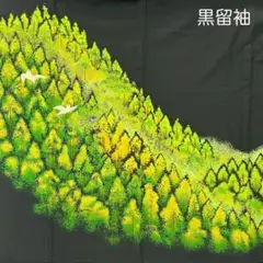 KK24 黒留袖 鳥 着物 リメイク フォーマル 匿名配送 礼服 高級 五つ紋