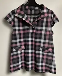 SEMPRE チェック柄シアーシャツ