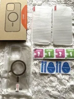 iPhone 14promax6.72022クリアケース＋保護フィルム２枚セット