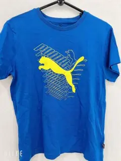 Puma ロゴ Tシャツ 青