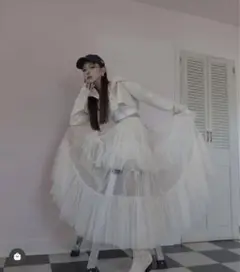 fiction tokyo tulles skirt ivory