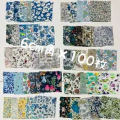 リバティ生地 ハギレ6cm角×100枚 （100-1）