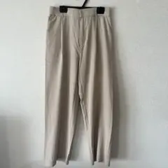 ロペピクニックベージュ タック入り ワイドパンツ