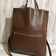 五大陸 gotairiku　トートバッグ ショルダーバッグ　茶系　オールレザー