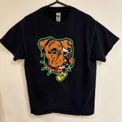 GILDAN 犬イラスト Tシャツ M ブラック