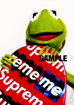 Supreme カーミット ポスター 額付き 極希少 非売品 supreme 2008 ポスター カーミット 特注フレーム付き