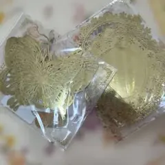 コラージュ素材　蝶々と金枠の10枚入り2セット