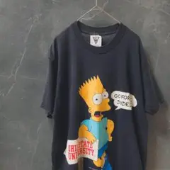 90s USA製 シングルステッチ SSI simpsons 黒 コピーライト