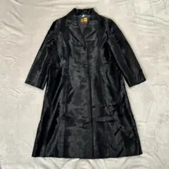 美品 Peltex ミンクファーコート 毛皮 ロング ブラック L