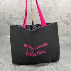 【SONIA RYKIEL】 ソニアリキエル トート バッグ ブラック パープル