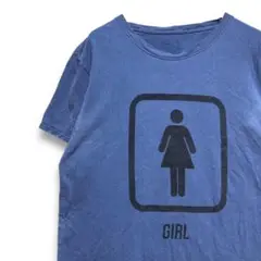 BiQX ネタ Tシャツ ビンテージ 古着 女性 トイレ 棒人間 標識