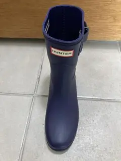 HUNTER パープル　ショートレインブーツ　UK4 ※片方(左)のみ
