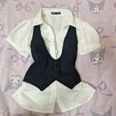 ダークコケット グランジ 半袖シャツ ベスト セット