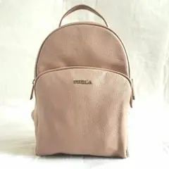 【極美品】FURLA フルラ フリーダ リュック バックパック シボ革 ベージュ