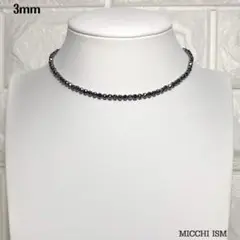 高級テラヘルツ鉱石 ネックレス シンプル キラキラ 高品質 流行り 3mm玉