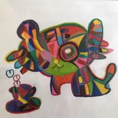 色鉛筆で描いてます❤️A４ゆるきゃら❤️プレゼントにも❤️