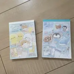メモ帳　あそべるメモ　ぺんぎん　くま　ぽめたろ　ひよたろ　2冊セット