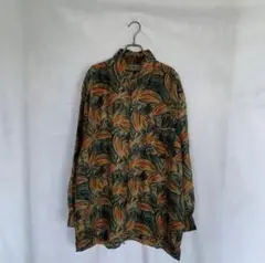 シルクシャツ　総柄　vintage 80~90's
