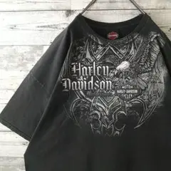 超希少サイズ☆ハーレーダビッドソン 両面プリント イーグル Tシャツ