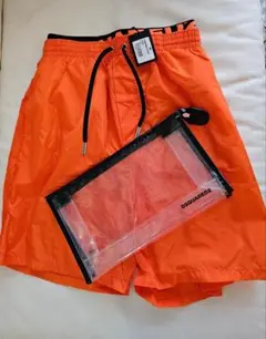 【新品未使用】DSQUARED2 スイムパンツ 42 メンズ 水着 オレンジ