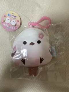 ふくふくシマエナガ　ほんわりポーチ桜　しまゑ
