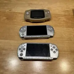 ゲームボーイアドバンス・PSP3000・PSP2000 本体 ジャンク 3台