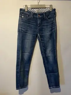 SOME THING coolボトム　スキニーデニム ダークブルー