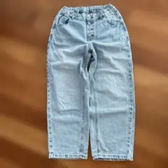 GU プルオンバギーパンツ　デニム　ワイドパンツ