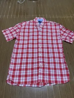 TOMMY HILFIGER 半袖チェックシャツ Lサイズ