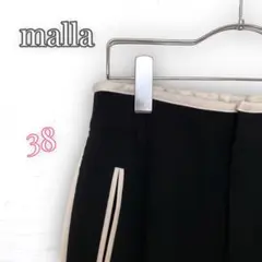 【38】マーラ malla カジュアルパンツ 裏起毛 秋冬 レディース 黒