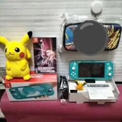 5⭐switch⭕美品、直ぐに遊べるセット⭐ポ−チ−、ビカチュウ人形つき。