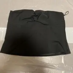 ブラック フロントギャザー ベアトップ