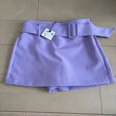 新品タグ付き　ZARA ベルト付きミニスコート　XS