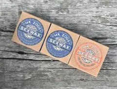 新品、SEX WAX 3個セット サーフィン ワックス ブルー/レッド/オレンジ