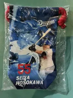中日ドラゴンズ　縦長きんちゃく　細川成也　選手