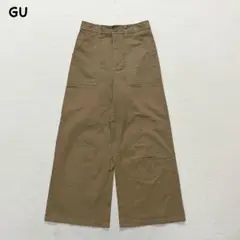 t1981 【ジーユー】　チノウエストベルトベイカーワイドパンツ　ベルト無