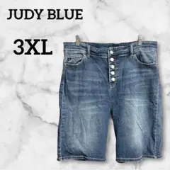 JUDY BLUE【3XL】ブルー デニム ジーンズ ハーフパンツ カジュアル