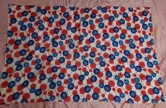 和柄 菊文様 はぎれ 110×70cm 綿 生地 赤×青 ハンドメイド・和小物に