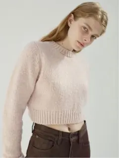 WOOL BABY CAMEL BRUSHED YARN KNIT SHORT