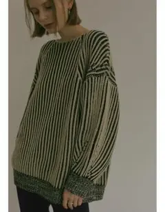 manof 2TONE COLOR KNIT TOPS